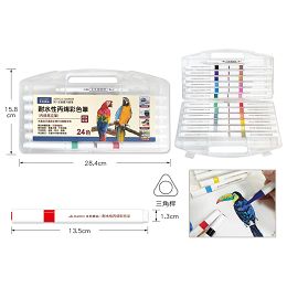 本色耐水性丙烯彩色筆24色
